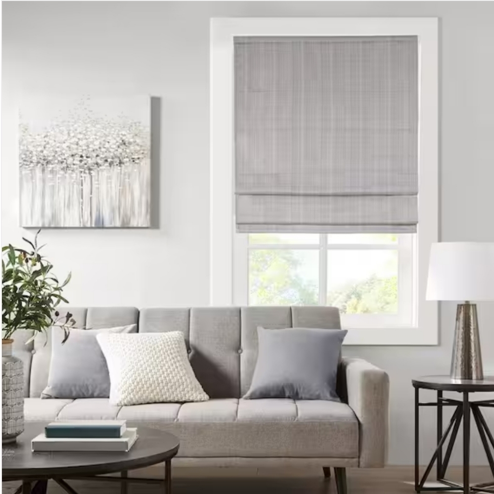 Madison Park Galen Cordless Roman Shades - Fabric Privacy Single Panel Darkening